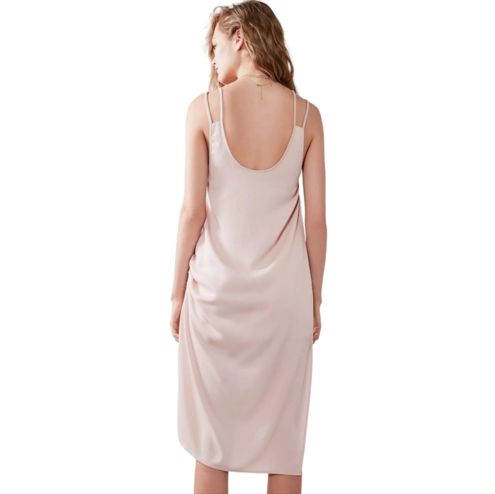 URBAN OUTFITTERS Slip Dress Classic Ruching Antique Dusty Rose Revolve Small - Picture 4 of 6